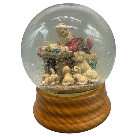 Breckenridge holidays Santa's gift list snow globe light musical Christmas READ - Picture 1 of 4